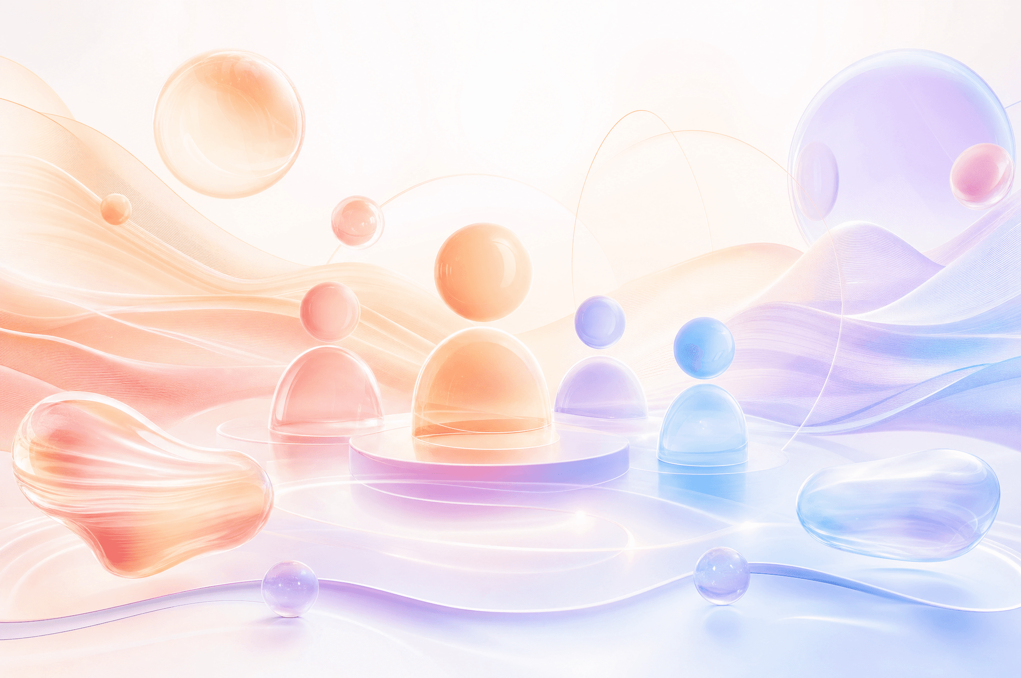 Inviting luminous glass illustration representing simple, fair plans